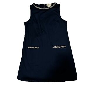 Venita Aspen x Sail To Sable Womens Embellished Shift Dress Navy Blue Size L NWT